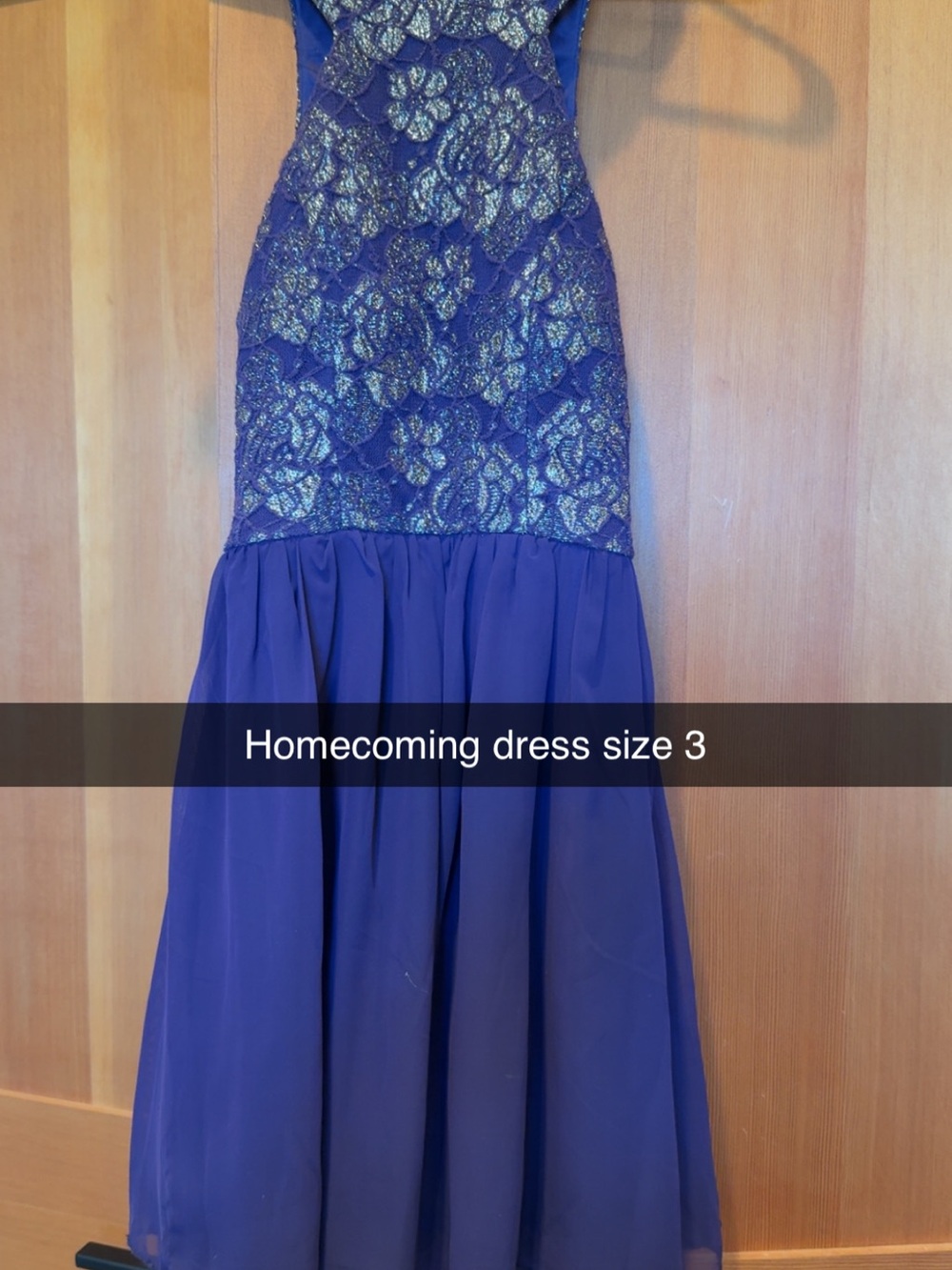 Royal Blue Lace Bodice Mermaid Homecoming Dress
